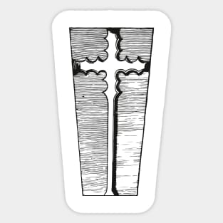 Abstract holy cross Sticker